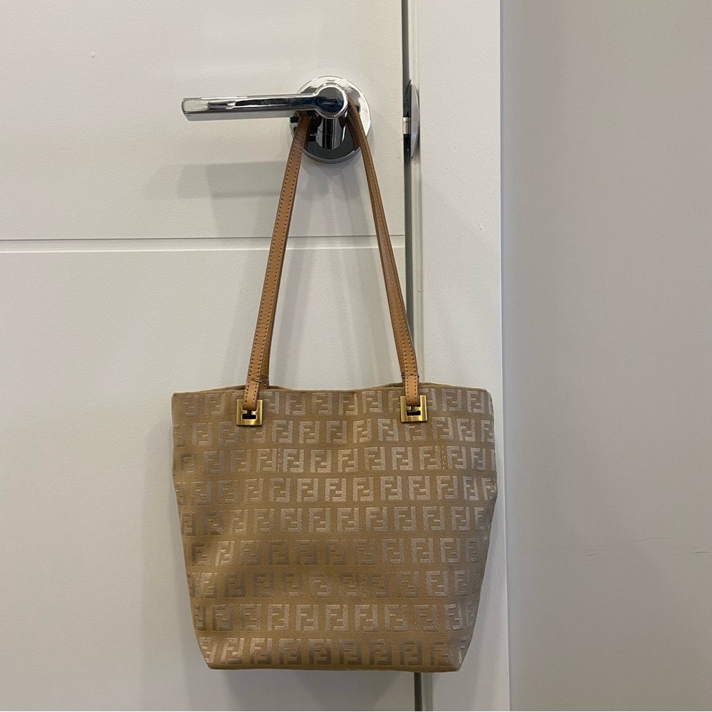 Vintage Fendi Gold Zucchino Mini Tote Shoulder Bag - Picture 3 of 12